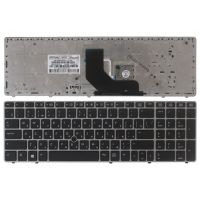 Russian Keyboard for HP EliteBook 8560p 8570P 8560B 6560b 6565b 6560P laptop keyboard With the mouse pole/silver border