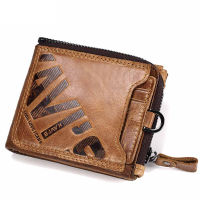 2021 NEW Crazy Horse Genuine Leather Wallet Men Coin Purse Male Cuzdan Walet Portomonee PORTFOLIO Perse Small Pocket money bag