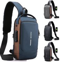 Men Anti Theft Chest Bag Shoulder Bags USB Charging Crossbody Package School Short Trip Messengers Bags Mens Oxford Sling Pack