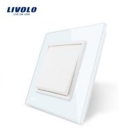 Livolo Manufacturer EU Standard Push Button Switch,Luxury White Crystal Glass Panel, 1 Gang 1 Way ,Mechanical switch,VL-C7K1S-11