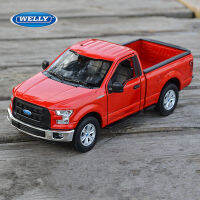 Welly 1:24 2015ฟอร์ด F150ปกติ Cab รถกระบะล้อแม็กรถยนต์รุ่น D Iecasts โลหะของเล่นนอกถนนยานพาหนะรถรุ่นจำลองเด็กของขวัญ