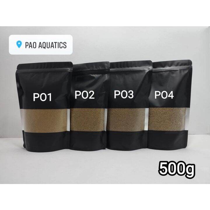 po1 and po2 and po3 and po4 tateh vannamei 500grams (sinking pellet