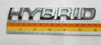 Logo Hybrid งานพลาสติก สี โครเมียม 15*1.5 cm