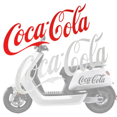 Coca-Cola หัวรถจักรเหยียบสติกเกอร์รถสติกเกอร์กันน้ำ Sun สะท้อนแสงสติกเกอร์สีรถสติกเกอร์หัวรถจักรไฟฟ้ารถสติกเกอร์