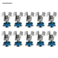 ❣❅ 10Pcs Solar Panel Mounting Brackets 30-40mm Solar Rail End Clamps Aluminum Solar Mid Clamps Adjustable Grounding Clamp