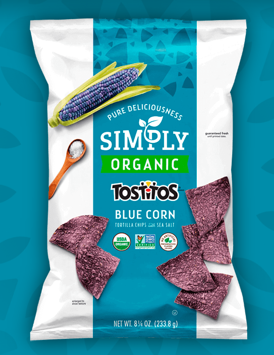 Simply Tostitos Organic Blue Corn Tortilla Chips Gluten Free 255g