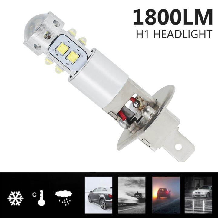 สีขาว1800lm-h1-led-ไฟหน้ารถหลอดไฟ-daytime-running-หมอกโคมไฟสีขาว6500k-super-bright-super-bright-รถภายนอกไฟ