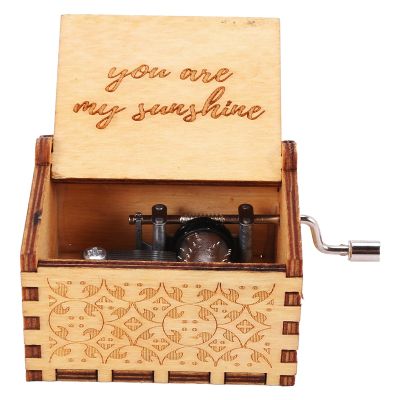 You Are My Sunshine Wood Music Boxes, Vintage Wooden Sunshine Musical Box Gifts for Birthday/Christmas/Valentines Day