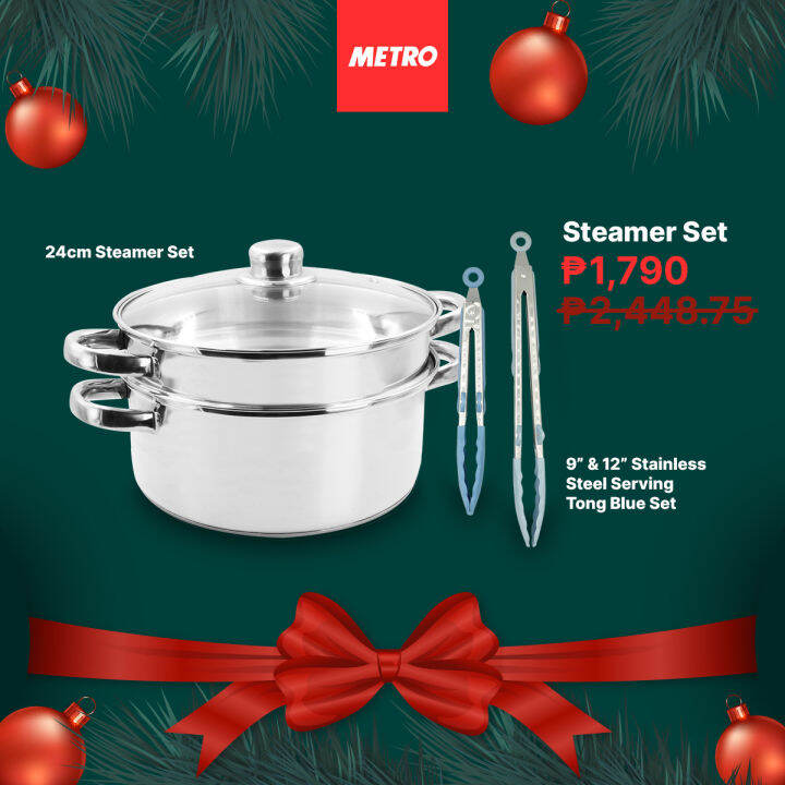 METRO COOKWARES STEAMER HOLIDAY BUNDLE SET Lazada PH
