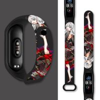 Strap for Xiaomi Mi Band 7 6 5 4 3 Replaceable Bracelet Sport Wristband Anime Printed Watchband for Smartwatch Accessories Smartwatches