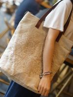 Soft Cotton And Linen Canvas Literary Women Single-shoulder Bag Retro Girls Tote Bag Embroidery Design Travel Crossbody Bags