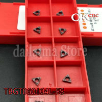 TBGT060104L-FS ZM25 TBGT 060104L สามเหลี่ยม Precision เจาะสามเหลี่ยมขนาดเล็กแทรก CNC เครื่องมือ10Pcs