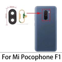 2ชิ้น/ล็อตฝาครอบด้านหลังกระจกกล้องถ่ายรูปเหมาะสำหรับ Xiaomi Pocophone POCO F1 F2 F3 X2 X3 Pro พร้อมสติกเกอร์กาวกาวอะไหล่ทดแทน