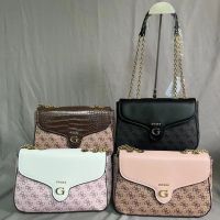 GUESS The new European and American printing splicing hijab bag chain one-shoulder Messenger womens bag small