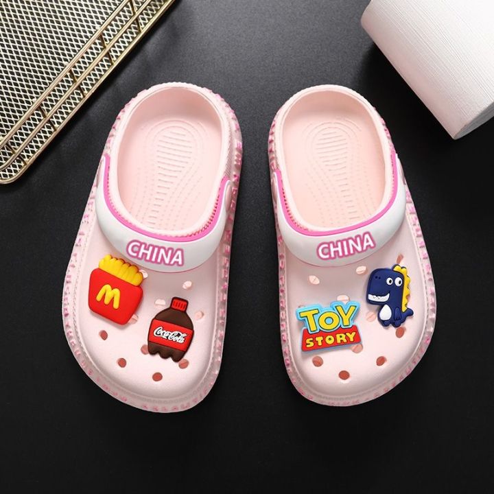 hot-sale-childrens-hole-shoes-boys-thick-bottom-non-slip-breathable-outer-two-school-beach-baotou-sandals-and-slippers-baby-childrens
