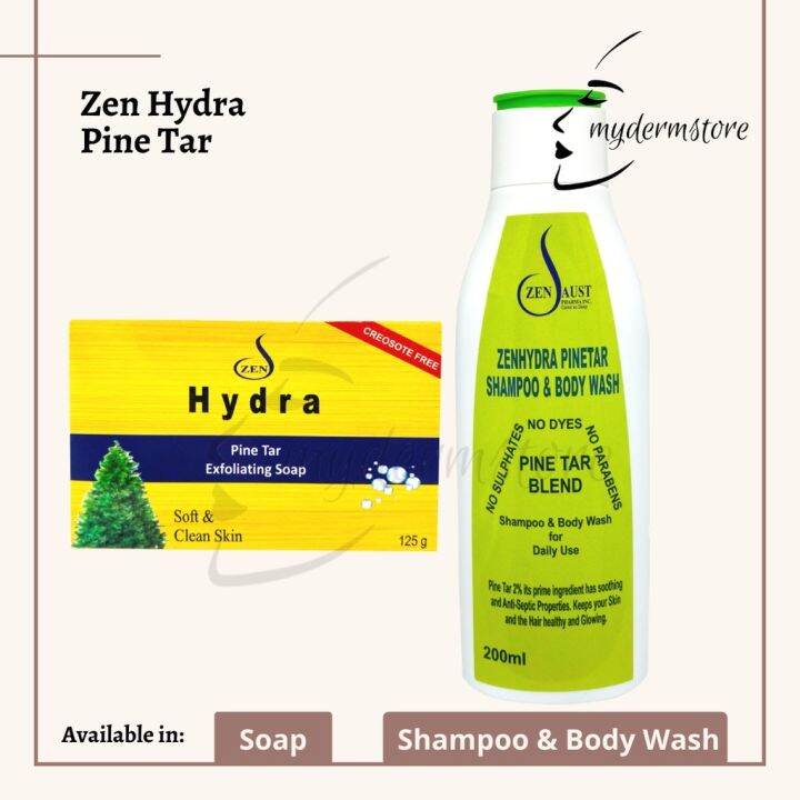 ☸ ZEN HYDRA PINE TAR SOAP or SHAMPOO BODY WASH Psoriasis Itchy skin