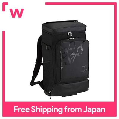 Mizuno กระเป๋าเป้สะพายหลัง NXT,กระเป๋าเป้สะพายหลังโรงเรียนกีฬาเดินทาง40กระเป๋าเป้สะพายหลังความจุใหญ่33JD3001สีดำ × สีดำ
