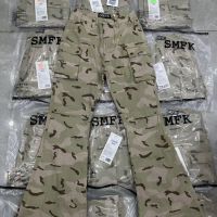 【High Quality】New Wilderness Camouflage Cargo Pants Multi Pocket Slim Spice Girl Micro Bell-Bottoms