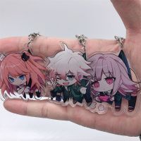 Anime Danganronpa Enoshima Junko Kirigiri Kyoko Keychain Cosplay Accessories Pendant Cartoon Gift