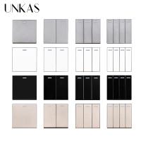 hot！【DT】 UNKAS Modules Combination Gray 1 2 3 4 Gang / Way  Wall Push