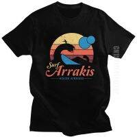 Fashion Visit Arrakis Tshirt Men Dune Shirt Great Wave Vintage Distressed Surf House Atreides T-Shirt Soft Cotton Surfer Tee Top 【Size S-4XL-5XL-6XL】