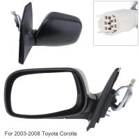 กระจกมองข้างซ้ายทนทานไม่พับซ้ายซ้าย LH กระจกสำหรับ2003-2008 Toyota Corolla