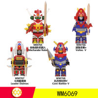 4 ชิ้น/เซ็ตจัดส่งฟรี WM6069 บล็อก Mechander หุ่นยนต์ Voltes V ผู้นำ Daimos COM-Battler V Mazinkaiser BEAST King บล็อกตัวต่อของเล่น GIF