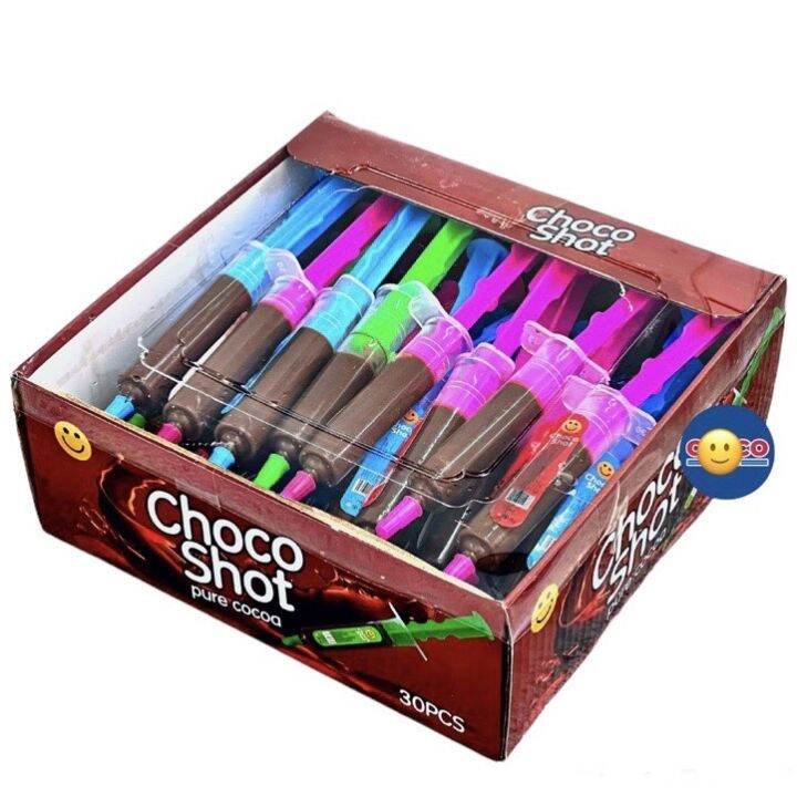 choco-shot-pure-cocoa-โกโก้-ช็อกโกแลตเข็มฉีดยา-8g-x-30pcs