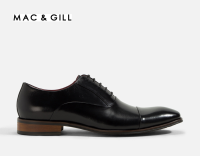 Mac&amp;Gill San Diego Captoe Oxford Leather Business Shoes รองเท้าผู้ชายหนังแท้แบบผูกเชือกถูกระเบียบทางการสีดำ  in Black