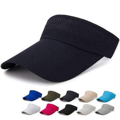 หมวกสีทึบเท่ๆน้ำหนักเบาปรับได้หมวกกันแดดระบายอากาศได้หมวกแก๊ปกลางแจ้ง UV