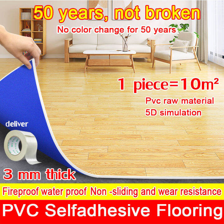 50 years of use ZEWAN 3D vinyl Floor sticker (1 sheet=10㎡) self