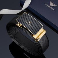 WILLIAMPOLO Brand Genuine Leather Belt Man Mens Belt Cow Man Luxury Designer Belts Fashion Automatic Buckle Belts For Men