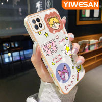 YIWESAN เคสกันกระแทกสำหรับ OPPO A72 5G A73 5G A53 5G เคสลายการ์ตูนสาวสวยลวดลายใหม่กรอบสี่เหลี่ยมพื้นผิวเคสซิลิกาเจลนิ่มกันกระแทกเคสมือถือรวมทุกเลนส์กล้องถ่ายรูปฝาครอบป้องกัน