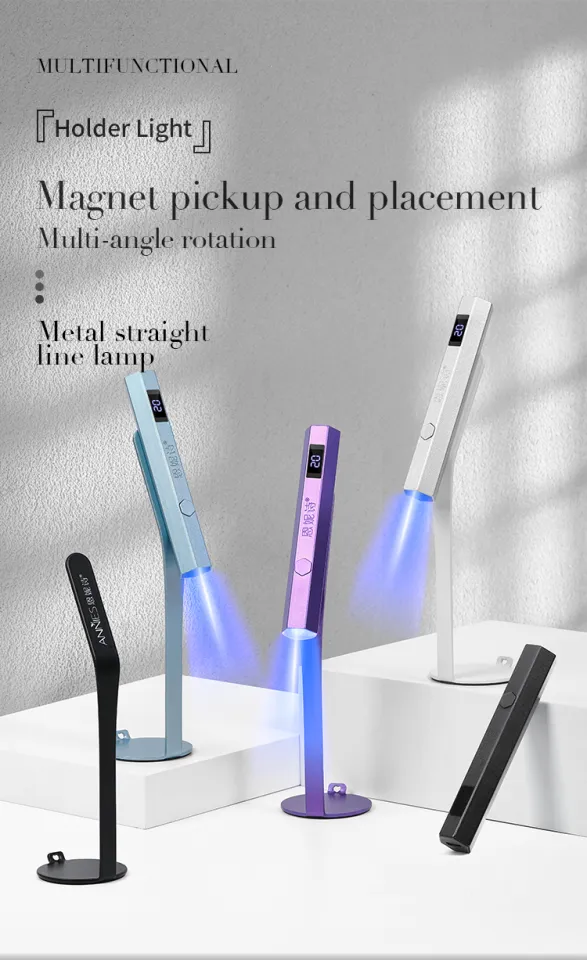 Manicure New Metal Pen Uv Light Lamp With Display Portable Power