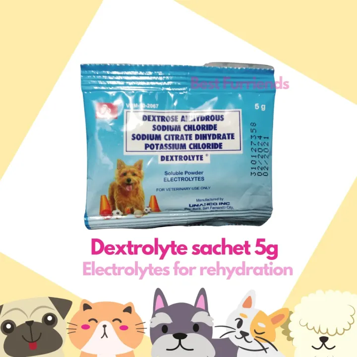 AVT443 Dextrose Powder Dextrolyte Sachet 5g for Pet Dogs and Cats