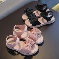 Girls Sandals Sweet Flower Children Princess Beach Shoes Kids Summer Flat Sandals 2023 New Child Sandalias Girl Student CSH1063