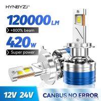 ✽☄ HYNBYZJ-LED Luz de nevoeiro turbo farol H4 120000LM chip 5570 CSP H7 H1 H11 H8 H9 9005 9006 HB3 HB4 420W 6000K 12V 24V