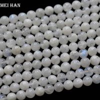 Meihan (2 strands/set)  natural A+ rainbow moonstone 6mm ±0.4 smooth round beads stone for DIY making jewelry wholesale Cables