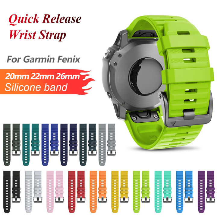 20mm 22mm 26mm Smart Watch Band Straps For Garmin Fenix 6 6pro 6X 5X 5  5plus 3 3HR Forerunner 935 945 Quick Release Strap Silicone Bracelet - buy  20mm 22mm 26mm Smart