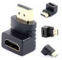 adapter HDMI Male To HDMI Female L adapter Wellcore/oem ตัวต่อสาย HDMI แบบงอ สำหรับพื้นที่แคบในการเสียบช่อง HDMI ของทีวี (สีดำ)