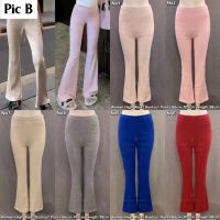 CODiy085671 Women High Waist Flare Wide Leg Trousers Bell Bottom Ready Stock Seluar Bootcut Seluar Panjang