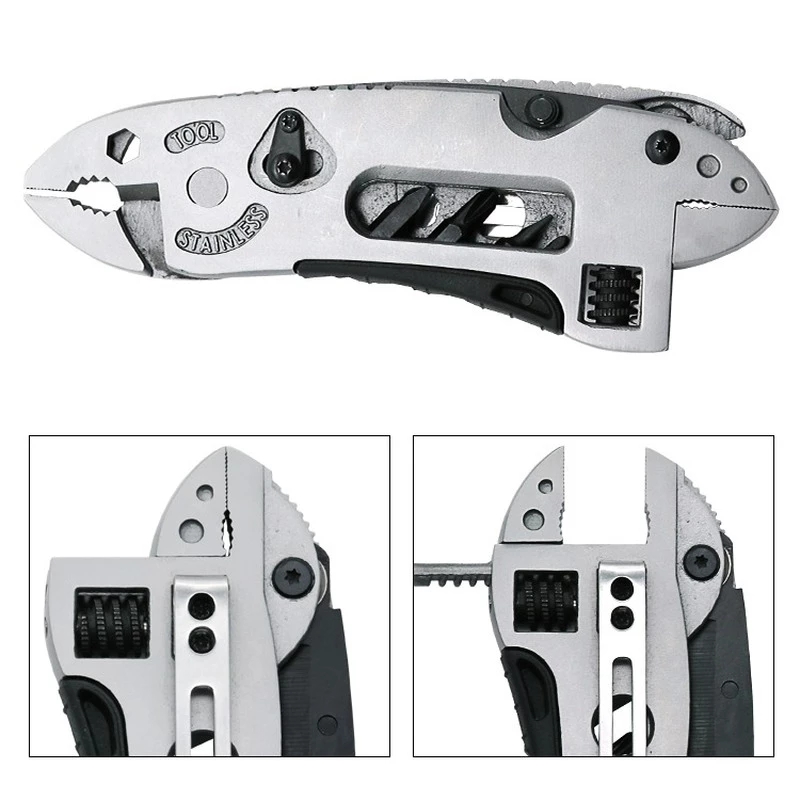 KIPRUN Fold Multi Tool Plier Repair Adjust Gear Outdoor Survive Camp Screwdriver Wrench Jaw Plier Multipurpose Multifunction Spanner