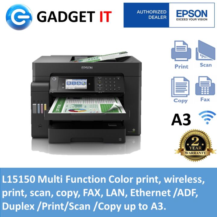 Epson Ecotank L15150 A3 Printer Printscancopyfaxadfduplexnetworkwireless New 2446