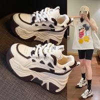 【Ready】? s 23 autumn new y and popular thick-soled tile foot-showg casl sports shoes for women h ner height cr