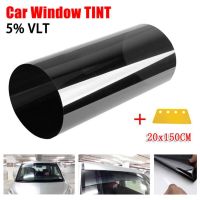 1pc 20cmx150cm  Universal Car 5％VL Sun Visor Strip Tint Film Front Glass Windshield Anti-UV Shade Decal Bumper Stickers Decals Magnets