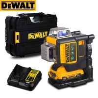 DEWALT 3D เครื่องวัดระดับเลเซอร์ DW089LG ระดับเลเซอร์สีเขียวแนวตั้งและแนวนอน IP65เครื่องสร้างกลางแจ้งในร่มชุดชาร์จแบตเตอรี่ได้12เส้น