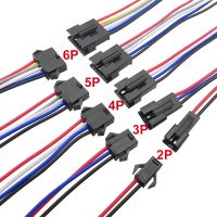 5Pairs JST SM 2P 3P 4P 5P 6 Pin Male Female Plug Socket Wire Cable Connector LED Strip DC Power Cable Lenght 10/15/20cm