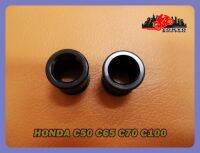 HONDA C50 C65 C70 C100 REAR SHOCK BUSHING RUBBER SET PAIR (inner 14 mm. / outer 14 mm.) (1 PAIR) //  ยางหูโช๊คหลังบูช (รู 10 มม.) (รอบนอก 14 มม.) สินค้าคุณภาพดี