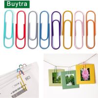 【jw】✁☌  10Pcs/lot 100mm Metal Big Paper Large Colorful Notes Classified Student Stationery School Office Supplies