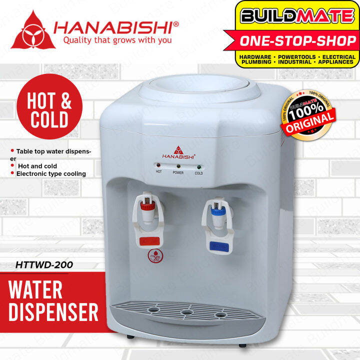 HANABISHI Table Top Water Dispenser HOT AND COLD HTTWD200 •BUILDMATE